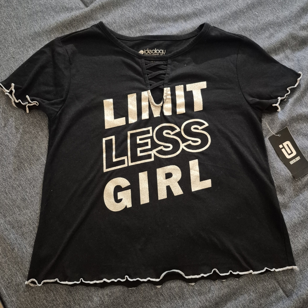 Ideology Black and White Kids Tee